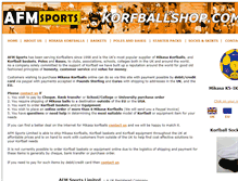 Tablet Screenshot of korfballshop.com